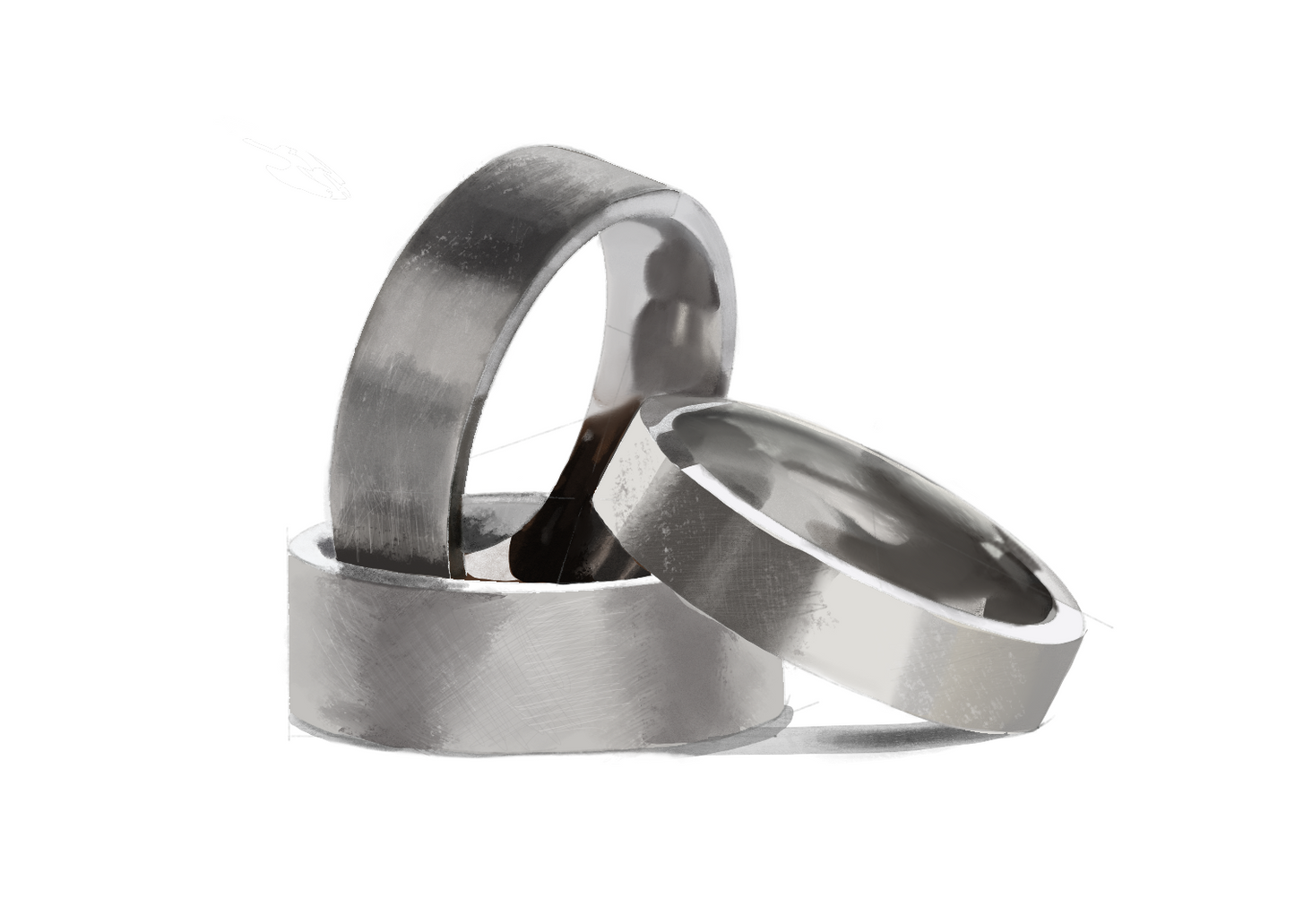 The "Brüns" Etched Titanium Ring