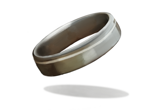 Titanium "Eero" Ring with Flowing Inlay