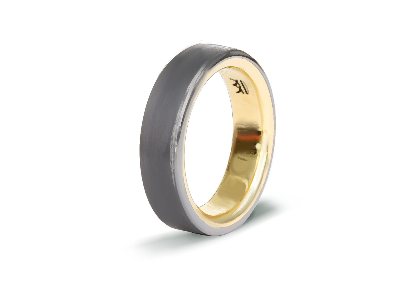 The 'Klimt' Minimalist Ring with 14k Interior