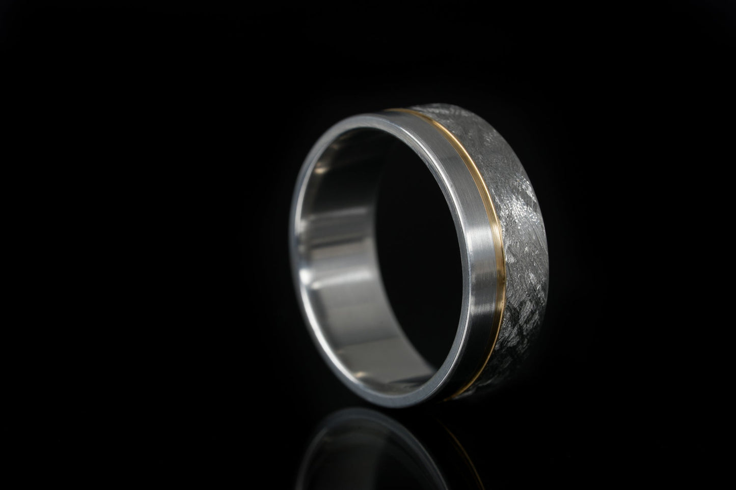 Titanium 'Rae' Ring with 14k Inlay