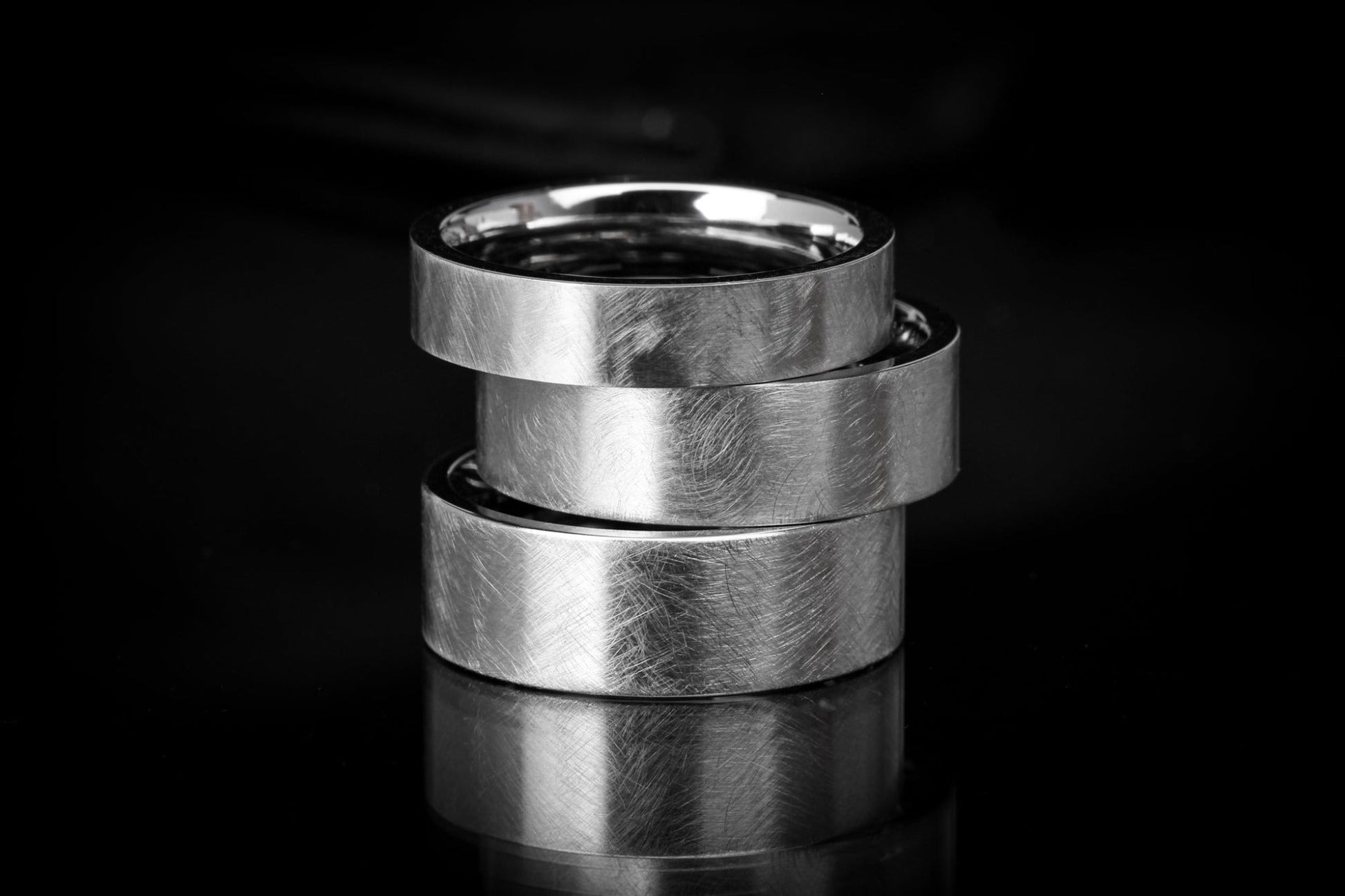 SAMPLE SALE: Brüns Etched Titanium Rings 