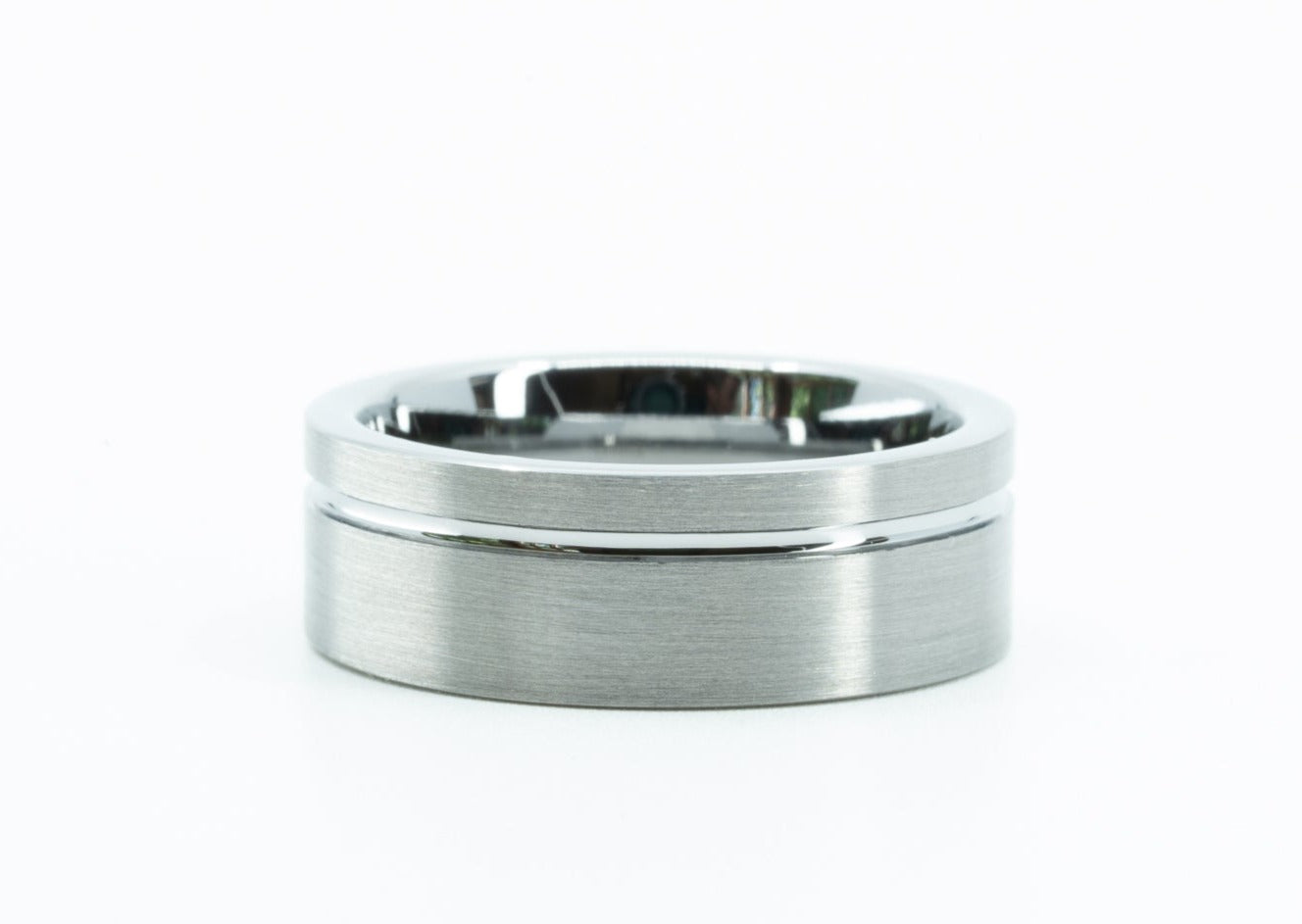 The "Costello" Tungsten Ring with Polished Detail