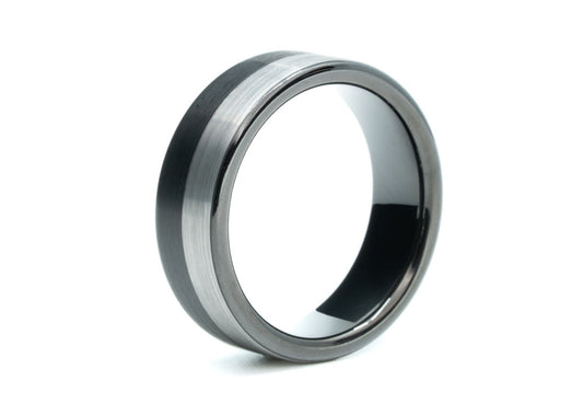 Tungsten "Archer" Split-Finish Ring