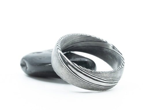 Size 13.0 Prototype Ring: Damascus Steel