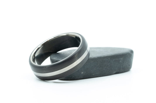 Size 11.5 Prototype Ring: Titanium & Carbon Fiber