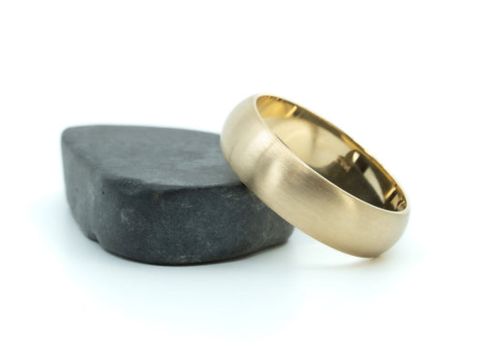 Size 9.5 Closeout Ring: 6mm "Hutchins" 14k Gold