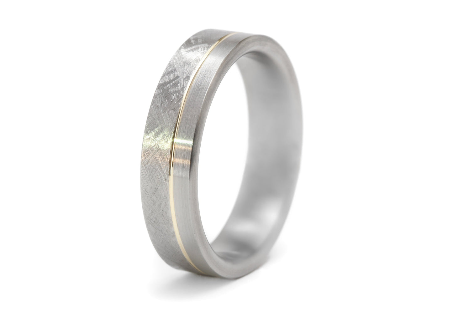 Titanium 'Rae' Ring With 14k Inlay