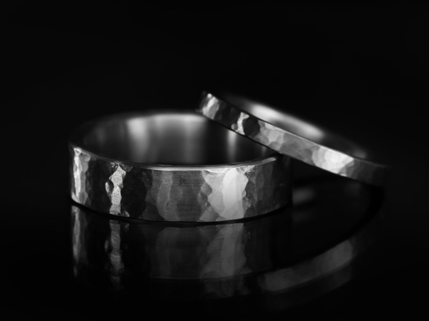 The Cornell Hammered Titanium Ring Rings 