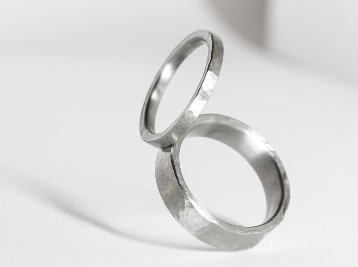 The Cornell Hammered Titanium Ring Rings 