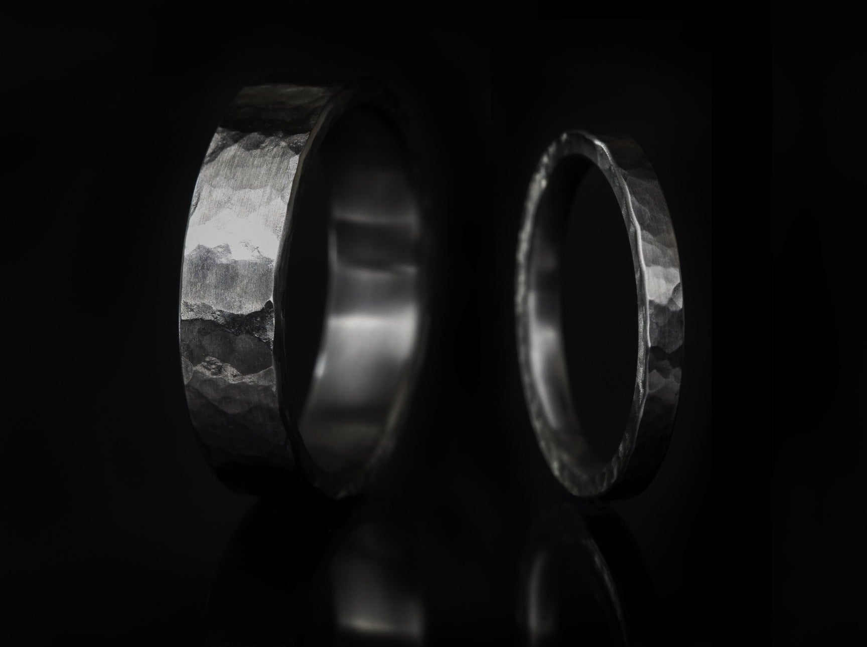 The Cornell Hammered Titanium Ring Rings 