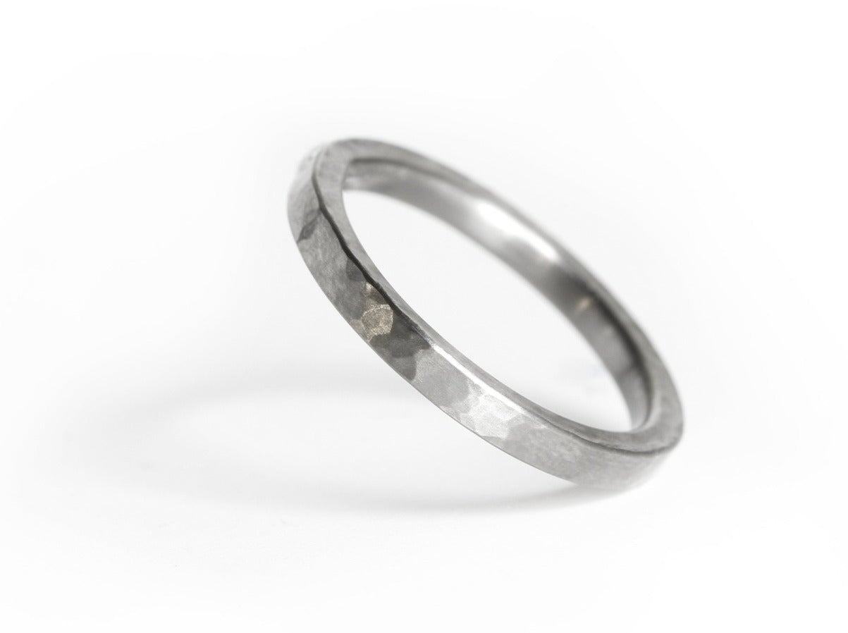 The Cornell Hammered Titanium Ring Rings 