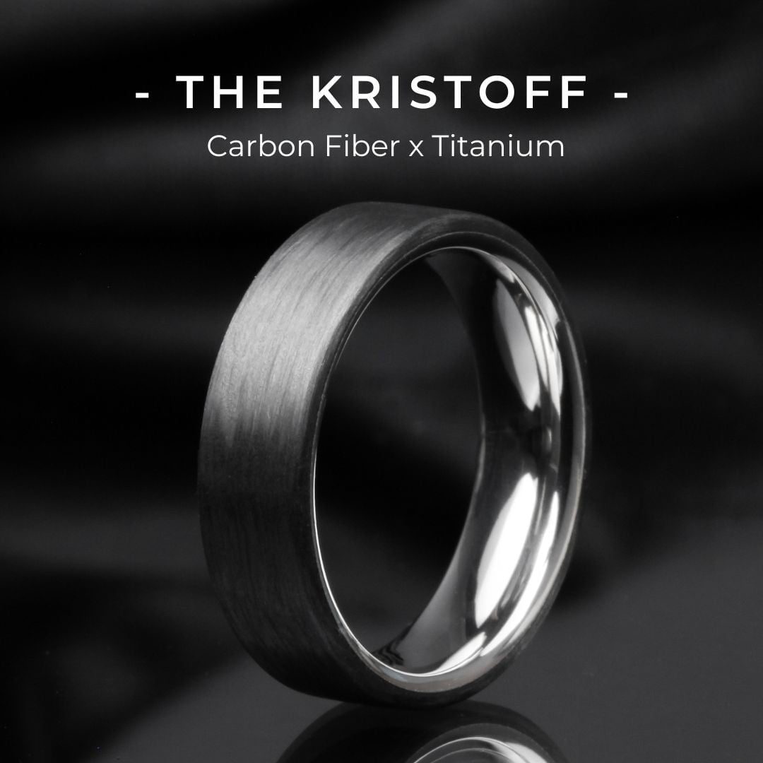 Titanium and carbon fiber on sale ring